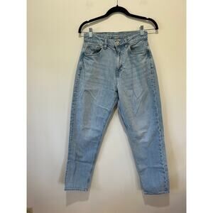 American Eagle Mom Jeans size 4 light wash high rise y2k 90s